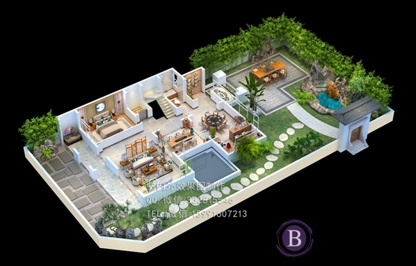 宝鸡效果图制作|24小时出图|建筑|3D户型图设计